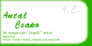 antal csapo business card